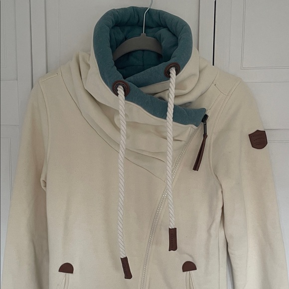 Wanakome Hestia Side Zip Cream and Teal Women's Jacket Sz XS - Picture 4 of 11